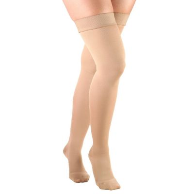 Truform Women's Stockings Thigh High Closed Toe: 20-30 mmHg M BEIGE (0364BG-M)